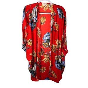 Umgee Women’s Red and Blue Kimono Size S/M